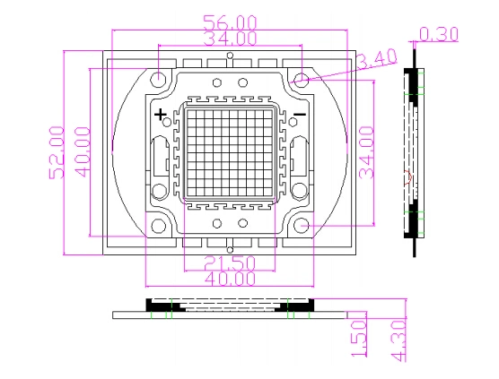 30W 50W 100W COB LED Bridgelux 120-150lm/W