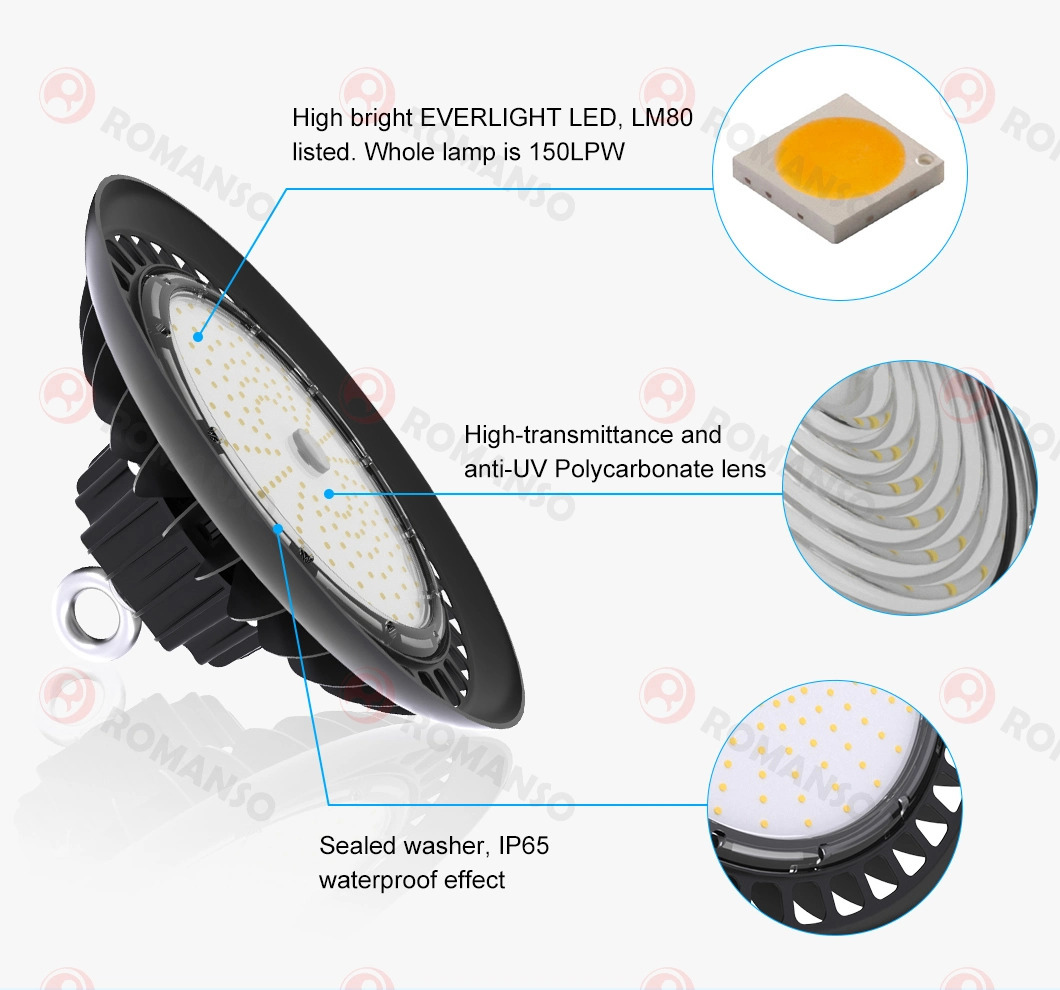 Eye Protection IP65 Cattle Farm 22500lm 3000K 6000K Epistar LED Warehouse High Bay Lighting