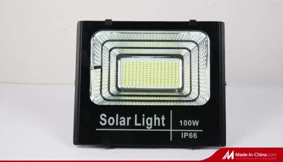 50W 100W 150W 200W IP65 방수 태양열 전원 실외 램프 LED 투광 조명