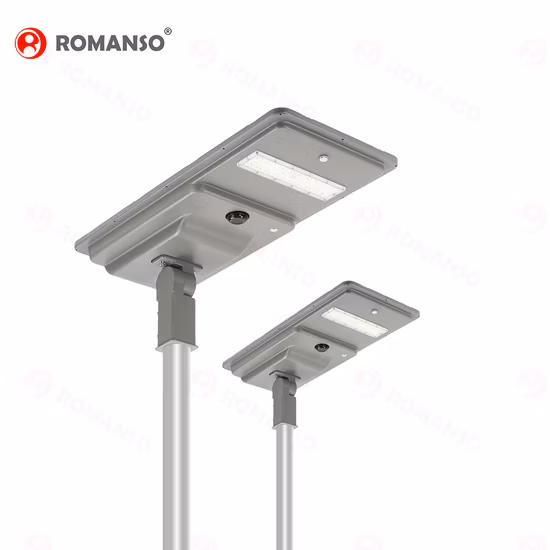 Romanso 태양광 가로등 LED 높은 루멘 10W 20W 30W 40W 50W 60W 80W 100W 120W 방수 IP66 LED 태양광 조명